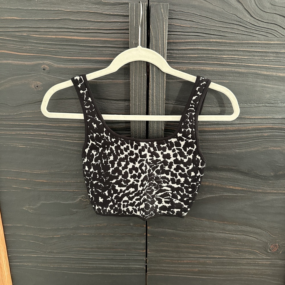 Brand New Aritzia Leopard Print Crop Top